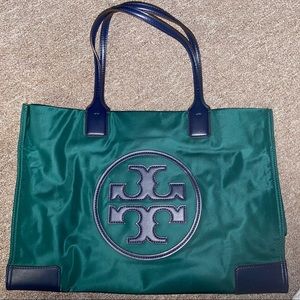Tory Burch large kelly green tote